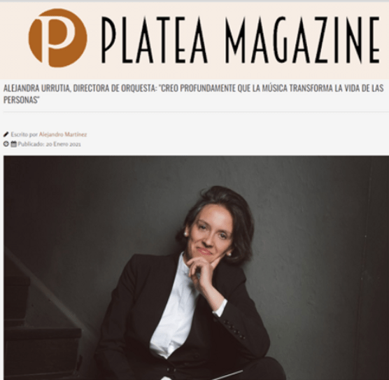 Alejandra Urrutia Platea magazine